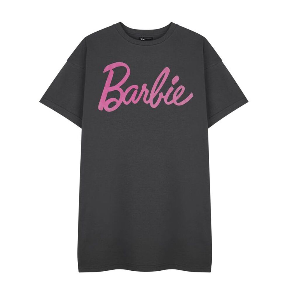 Barbie Womens/Ladies Logo T-Shirt Dress / Gray